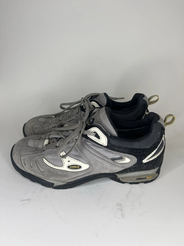 Zapatos de senderismo Asolo Gore-Tex para mujer talla 40 EE. UU. 8 grises impermeables con cordones Foto 3 de 4