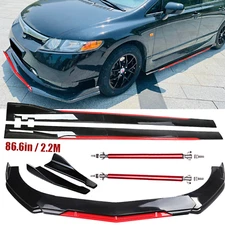 For 2001-2023  Honda Civic Front Bumper Lip Splitter Spoiler Side Skirt Body Kit