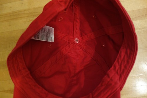 Gap Kids Hat - S/M Adjustable Strapback - Red Cotton Logo Baseball Cap, Preowned - Picture 8 of 9