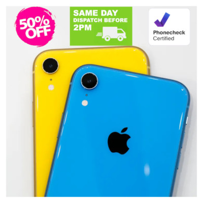 Apple iPhone XR 64GB Factory Unlocked AT&T Verizon 4G LTE Coral Blue Yellow
