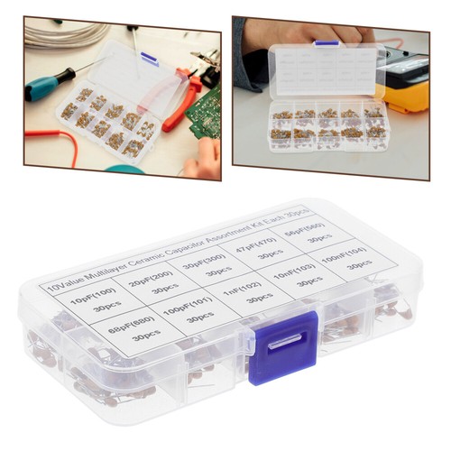 300 Pcs Kondensatorsatz Kondensator-Sortiment-Kit Keramikkondensator