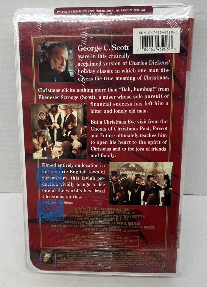 A Christmas Carol VHS 1995 George C Scott. Sealed VHS Tape - Image 3 of 4
