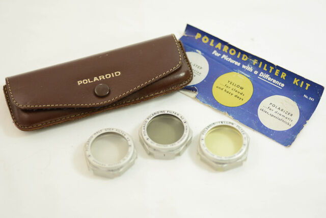 VINTAGE POLAROID 3PC FILTER SET WITH CASE AND INSTRUCTIONS