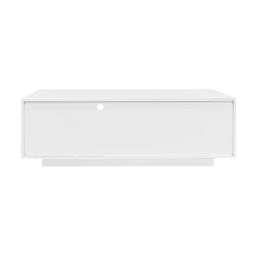 Modern Rectangle Coffee Table Center Table With Storage Drawers Doors LED Lights - Picture 5 of 44