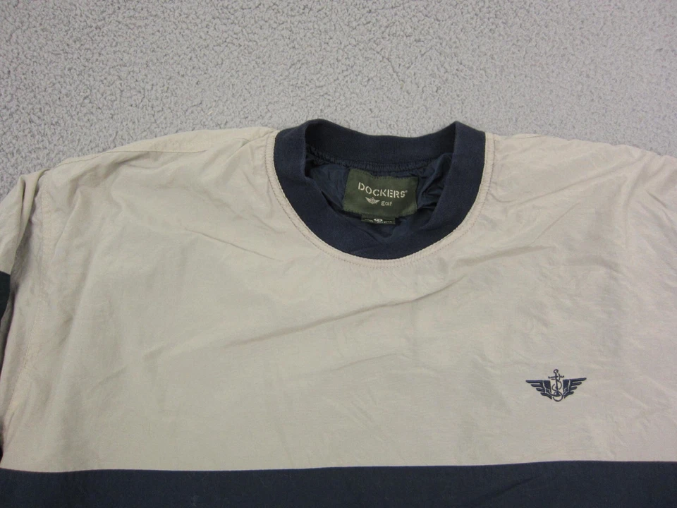 Винтажный AT&T Pebble Beach Pro Am куртка мужская средний синий коричневый трек пуловер - Изображение 4 из 4