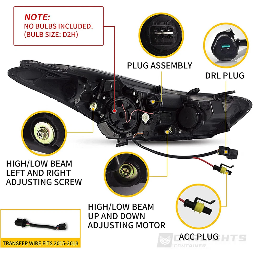 Faros LED VLAND + luces traseras ahumadas + bombillas LED para Hyundai Elantra 2011-2016 Foto 4 de 4