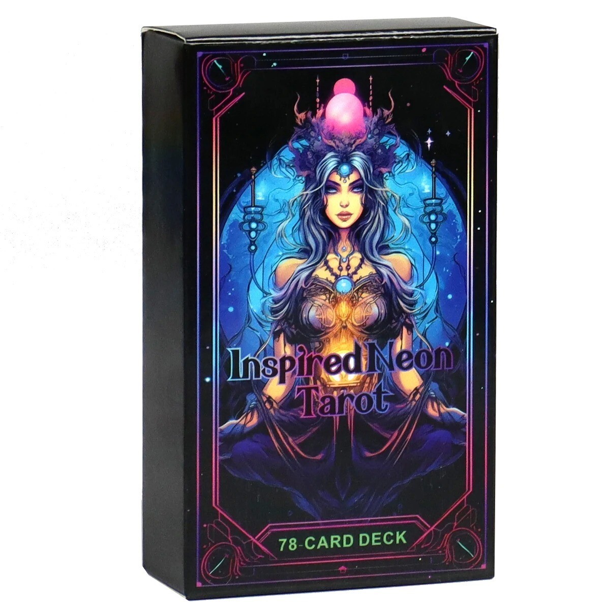Tarot 78 Cards Deck Inspired Neon High Quality Divination