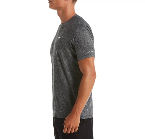 Nike Men's Hydroguard Dri-FIT Rashguard Swim Shirt UPF 40+ Black Heather XL NWT - Picture 3 of 3