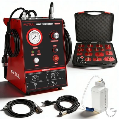 Motorcycle Electric Brake Bleeder Kit Brake Fluid Exchanger For Yamaha Honda BMW - Image 1 of 4
