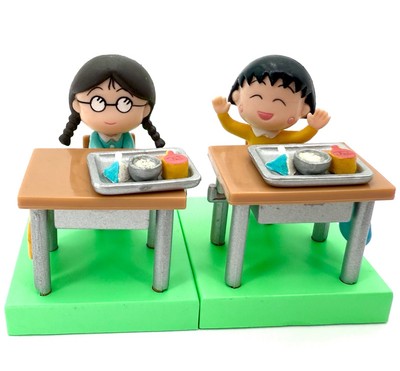 Chibi Maruko-chan 1 & 2 Tama-chan Desk Set BANDAI Lunch Diorama Trading Figure