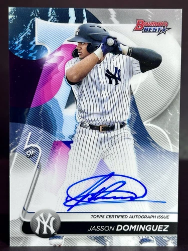 2020 Jasson Dominguez Rookie Card AUTO Bowman's Best - New York Yankees