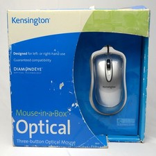 Kensington Silver 3 Buttons 1 x Wheel USB Wired Optical Mouse New 72213