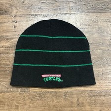 Vintage / 2010 Teenage Mutant Ninja Turtles Black Embroidered Knit Beanie Hat