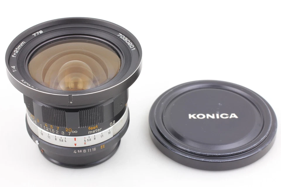 [ Near MINT w/ Caps ] Konica Hexanon AR Mount 21mm F4 Wide Angle Lens From JAPAN - Image 3 of 4
