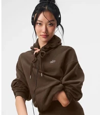 Alo Yoga Accolade Hoodie-Espresso Size XS New With Tags Same Day Shipping