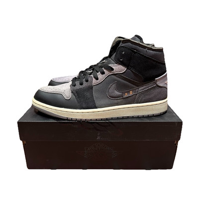 AIR JORDAN 1 MID AJ1 SE CRAFT INSIDE OUT BLACK WHITE SHOES DM9652 001 SZ 9