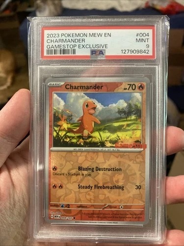 PSA 9 Pokemon 2023 Scarlet & Violet 151 Charmander GameStop Promo 004/165 *Mint*