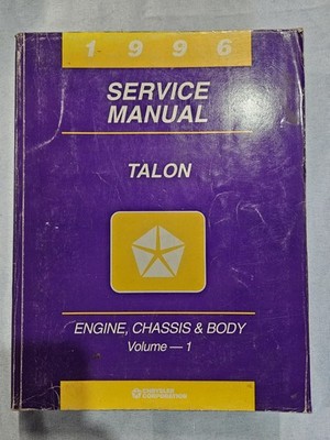 1996 Eagle Talon Electrical, Engine,Body  Factory Shop Service Manual Set SKU 51