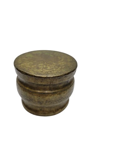 Vintage Antique Solid Brass Mortar And Pestle Heavy Apothecary Spice Grinder - Picture 6 of 12