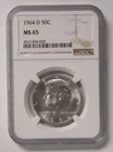 1964 D Kennedy Half Dollar NGC MS65