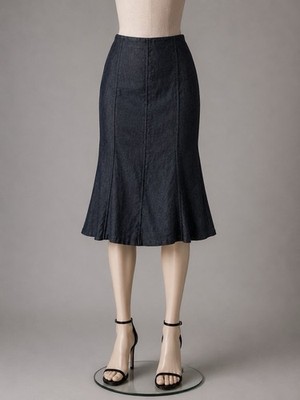 Annette Gortz Virgin Wool Long Skirt Women s Size 42 Gray