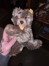 Vintage Steiff Floppy Zotty 1960 Teddy Bear Button Tag Vintage Doll Toy 7317