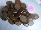 1925 Penny AVERAGE CIRCULATED ROLL OF 50