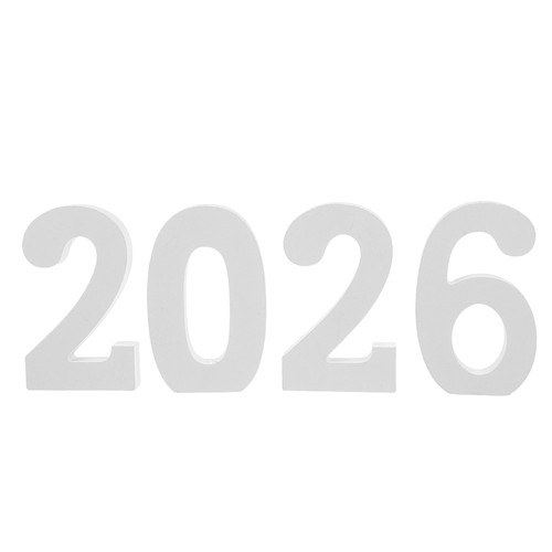  4 Stück Digitale Holz Ornamente Abschluss Tischdeko Zahl - Bild 6 von 12