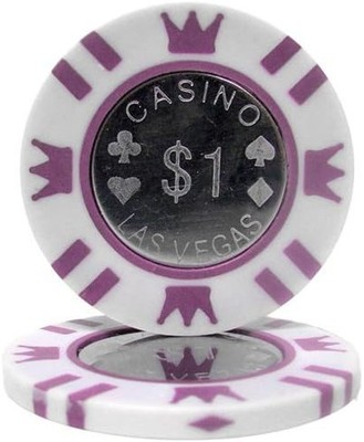 BRYBELLY coin inlay 15g white $1 poker chip (single chip) NEW! 