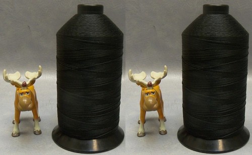 Sewing Thread T-210 A&E BLACK Anefil Polyester Bonded 16oz Spools Lot of 2 - Picture 1 of 5