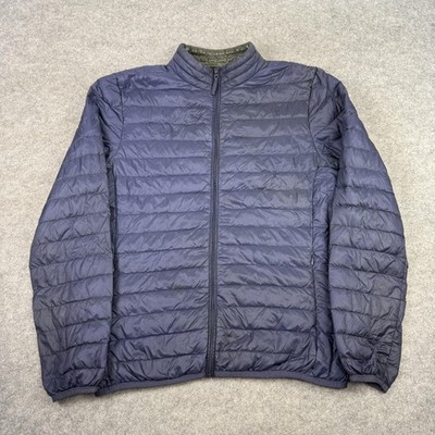Frederik Anderson Copenhagen Jacke Herren Small Blau Ultra Light Down Puffer Coat