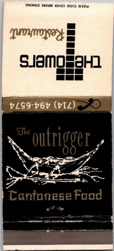 Surf & Sand Hotel Outrigger Restaurant Matchbook Laguna Beach CA TIKI MB56