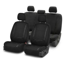 Car Seat Covers Unique Flat Cloth Full Set Automotive Seat Covers Front Black