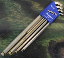 Snap On Tools DBHM9 L-shaped 9pc Double Ball HEX METRIC Wrench Set