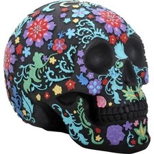 PT COLORED FLORAL SKULL BLACK
