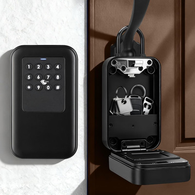 Smart Outdoor Key Lock Box - Waterproof, App-Controlled, Ideal for Airbnb & Real