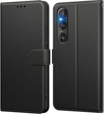 Hülle für Sony Xperia 1 VII 2025 Cover Stoßfest Leder Wallet Case [RFID Block]