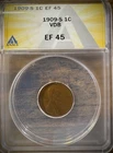 1909-S VDB Lincoln Wheat Cent 🔥KEY DATE OF SERIES🔥 ANACS EF XF 45