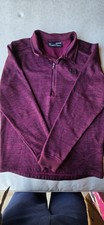 Under Armour Sweater Mens Medium Purple Cold Gear 1/4 Zip Pullover Long Sleeve
