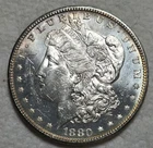1880 S Morgan Silver Dollar. Estimated Uncirculated Mint State 63. PL? A1214.