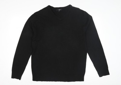Thomas Nash Herren Pullover Pulli schwarz V-Ausschnitt M
