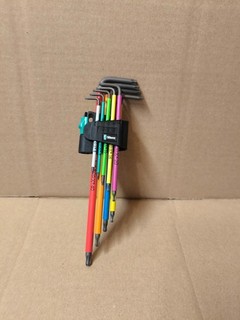 Wera 967/9 TX XL Multicolour 1 Torx Winkelschlüsselsatz | 9 teilig | Guter Zusta