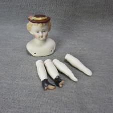 Artist Doll MK Brouse Bonnet Bisque Head 2" Antique Repro Bisque Brown Hat