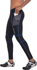 Men's 4D Padded Thermal Cycling Pants with UPF 50 for Winter Biking