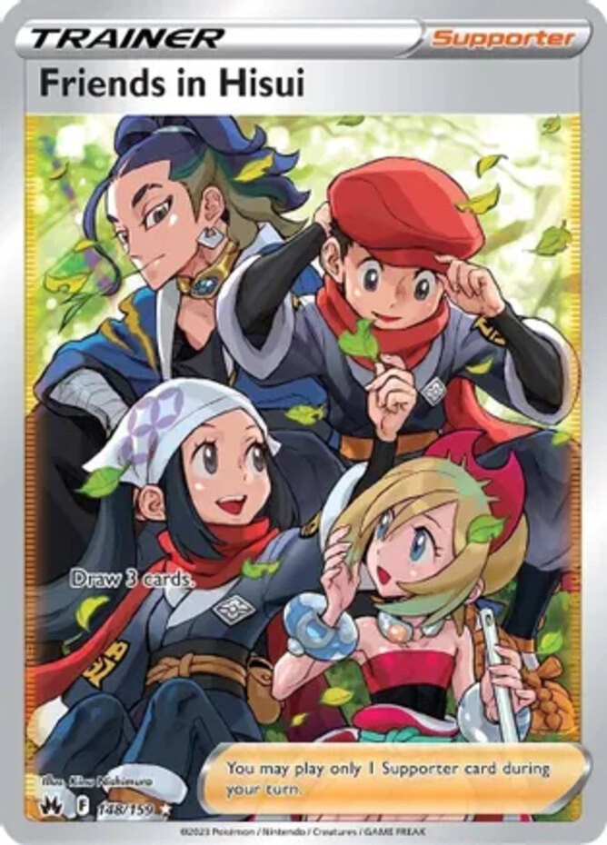 NM-Mint Friends in Hisui (Full Art) - 148/159 - Ultra Rare Pokemon Crown Zenith