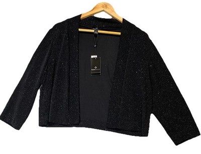 Ronni Nicole Balero Shrug Top Jacket Womens L Black Sparkly Fairy Goth Downtown