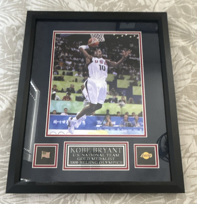 Kobe Bryant USA Basketball Framed Photo 2008 Beijing Olympics Gold Medalist