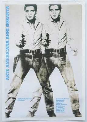 Andy Warhol Ausstellungsplakat mit Elvis, Arte Americana Anni Sessanta, 1987 - Bild 1 von 4