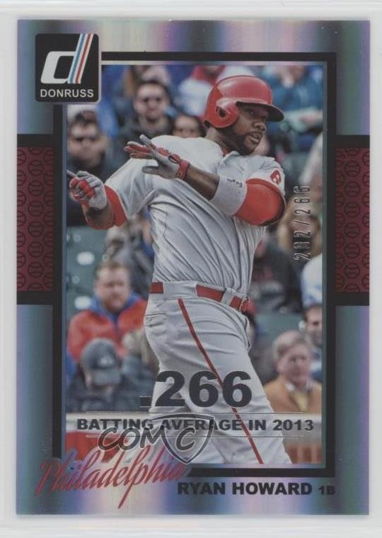 2014 Panini Donruss Silver Season Stat Line 202/266 Ryan Howard #323 0af
