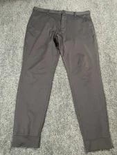 Rhone Pants Mens 34 Gray Commuter Slim Fit Tech Dress Trousers Zipper Ankle Golf